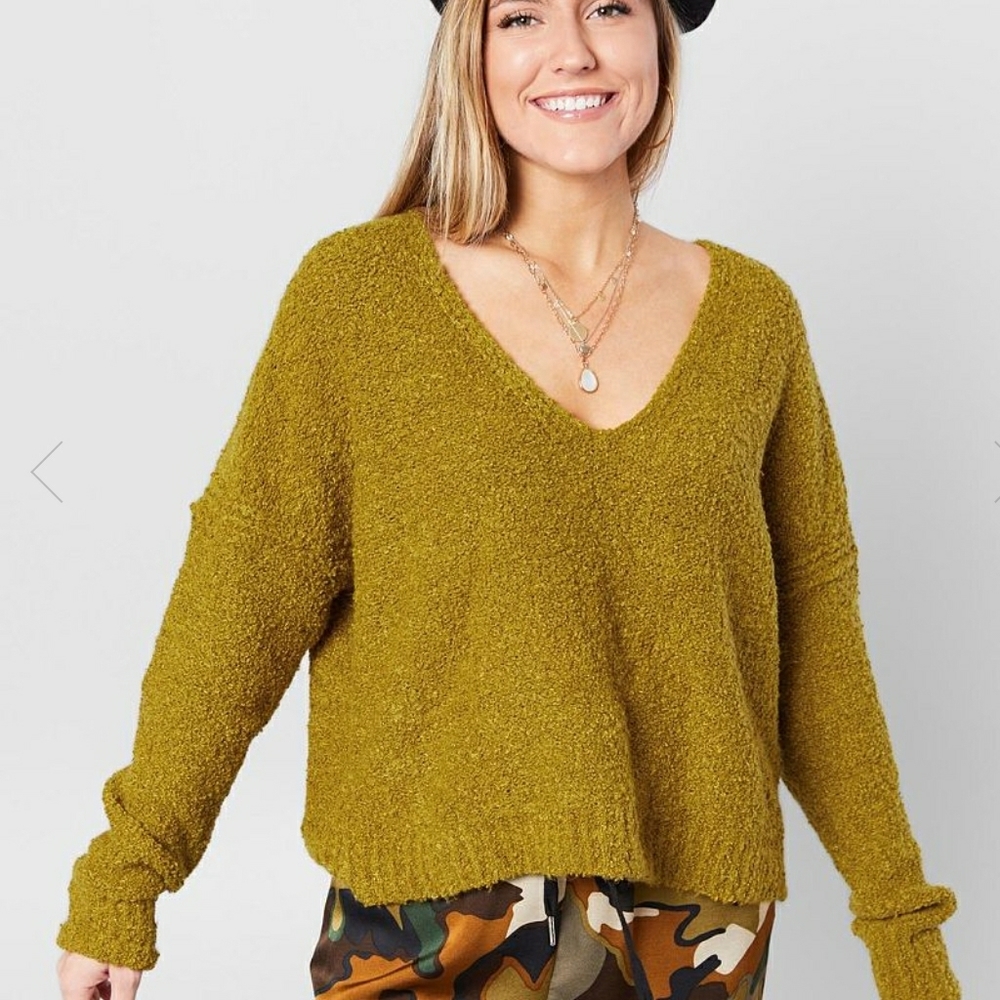 Free People Finders Keepers V-neck Sweater Moss.